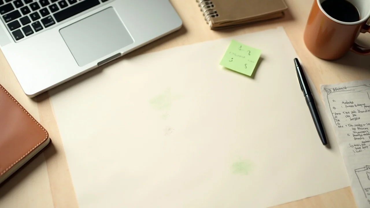 Step-by-step Claude Skill code on laptop screen, paper notebook beside with numbered list 1-5, fountain pen