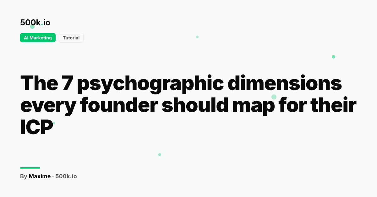 AI Marketing — illustration for "The 7 psychographic dimensions every founder should map for their ICP"