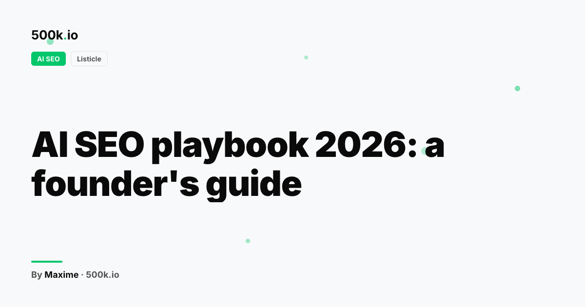 AI SEO — illustration for "AI SEO playbook 2026: a founder's guide"