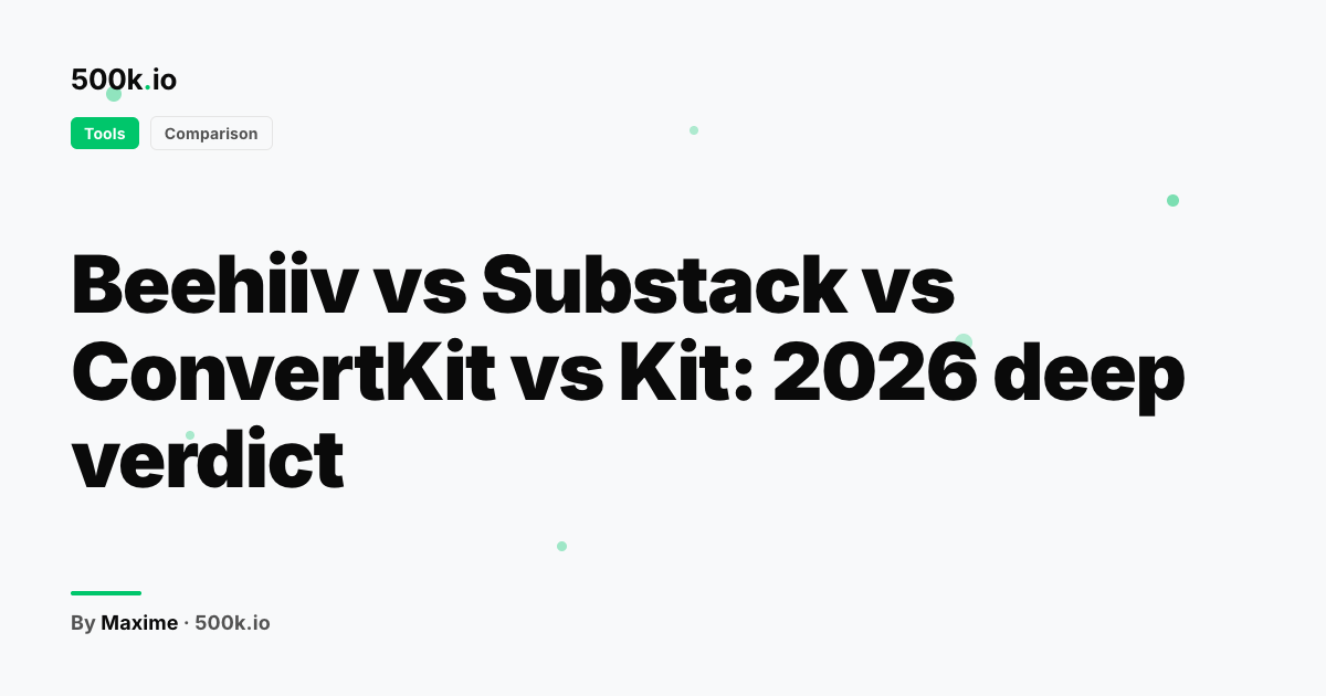 Tools — illustration for "Beehiiv vs Substack vs ConvertKit vs Kit: 2026 deep verdict"