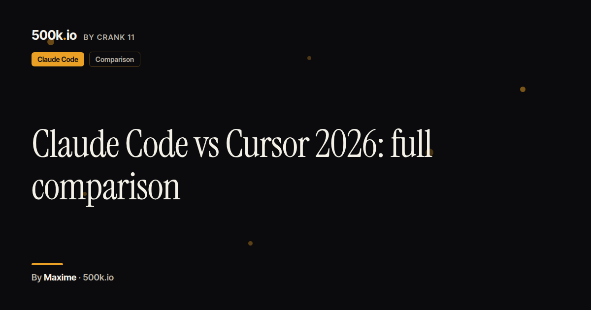 Claude Code vs Cursor 2026: full comparison — 500k.io