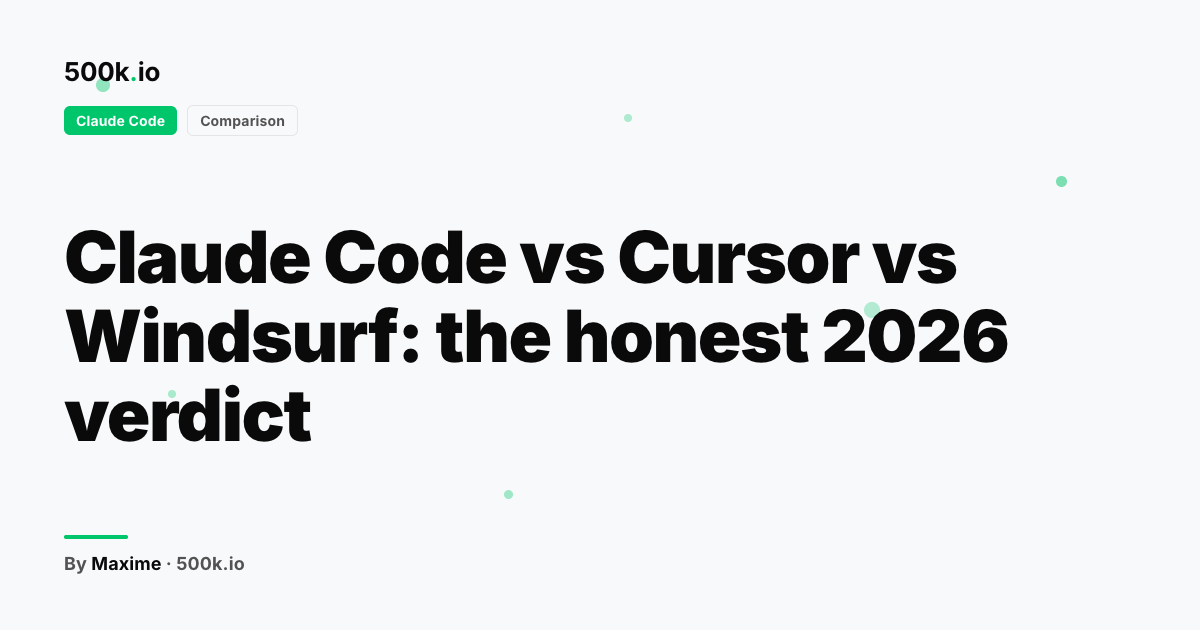Claude Code — illustration for "Claude Code vs Cursor vs Windsurf: the honest 2026 verdict"