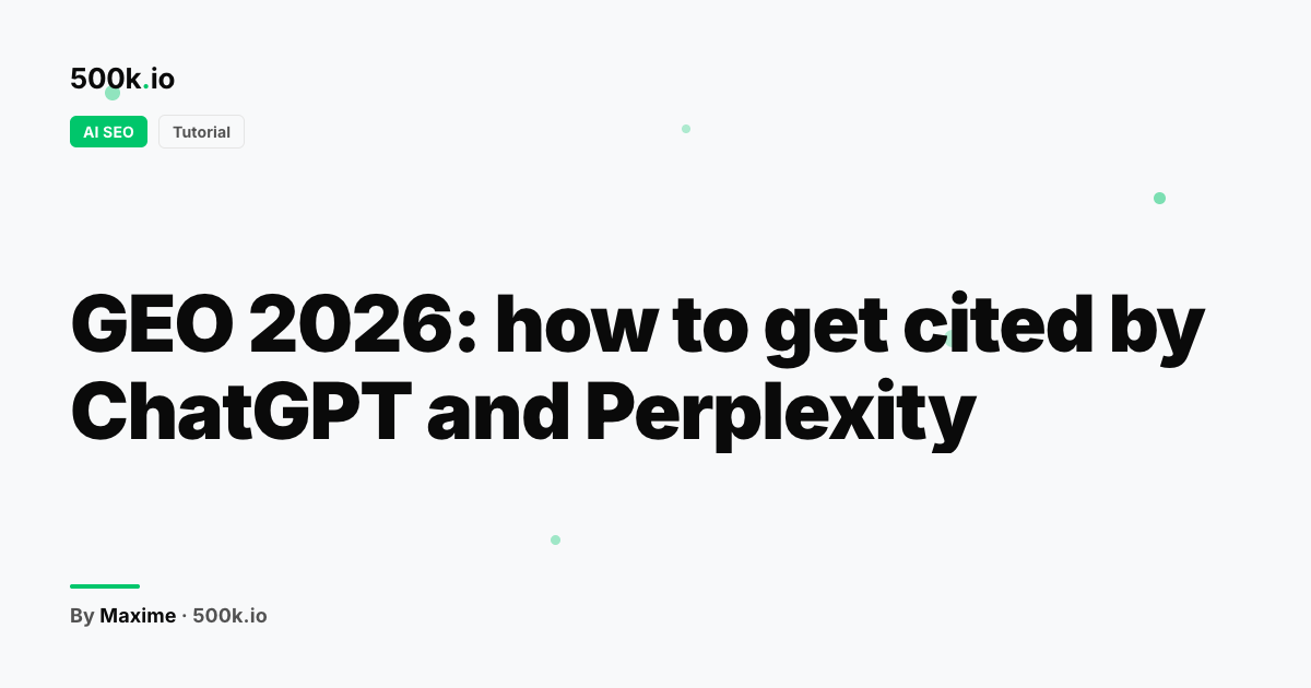 AI SEO — illustration for "GEO 2026: how to get cited by ChatGPT and Perplexity"