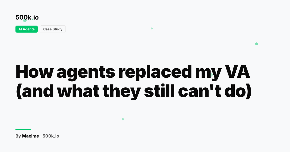 AI Agents — illustration for "How agents replaced my VA (and what they still can't do)"