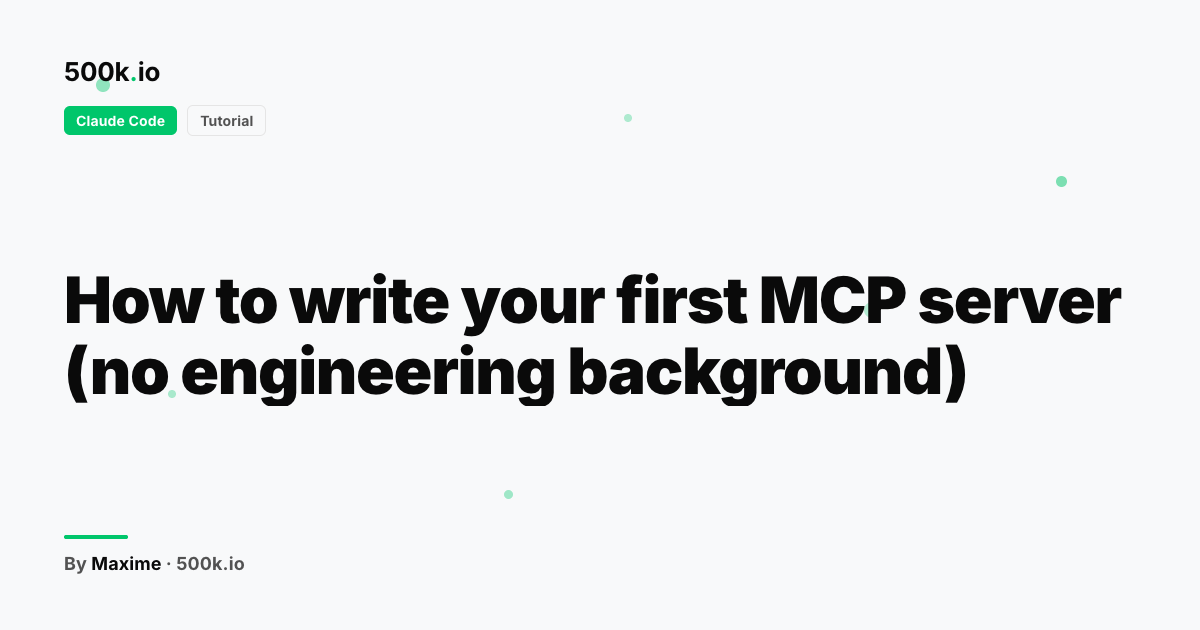 Claude Code — illustration for "How to write your first MCP server (no engineering background)"
