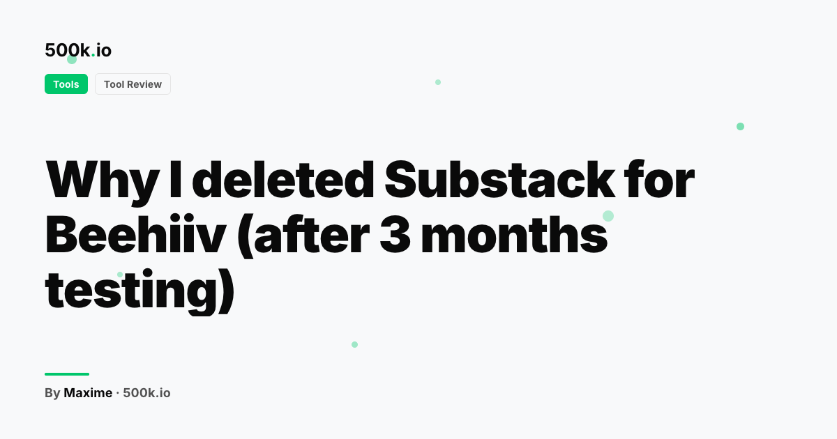 Tools — illustration for "Why I deleted Substack for Beehiiv (after 3 months testing)"